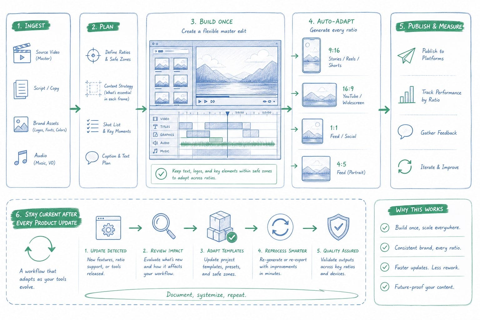 Infographic: Building a multi-ratio video workflow that stays current after every product update