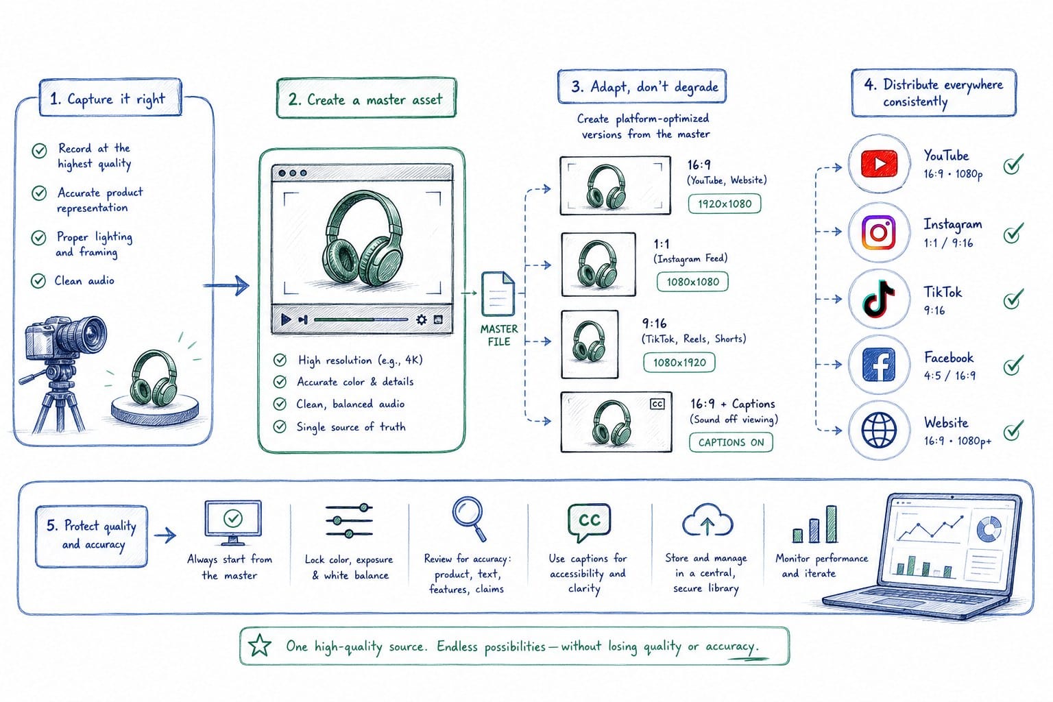 Infographic: Distributing product footage across channels without losing quality or accuracy