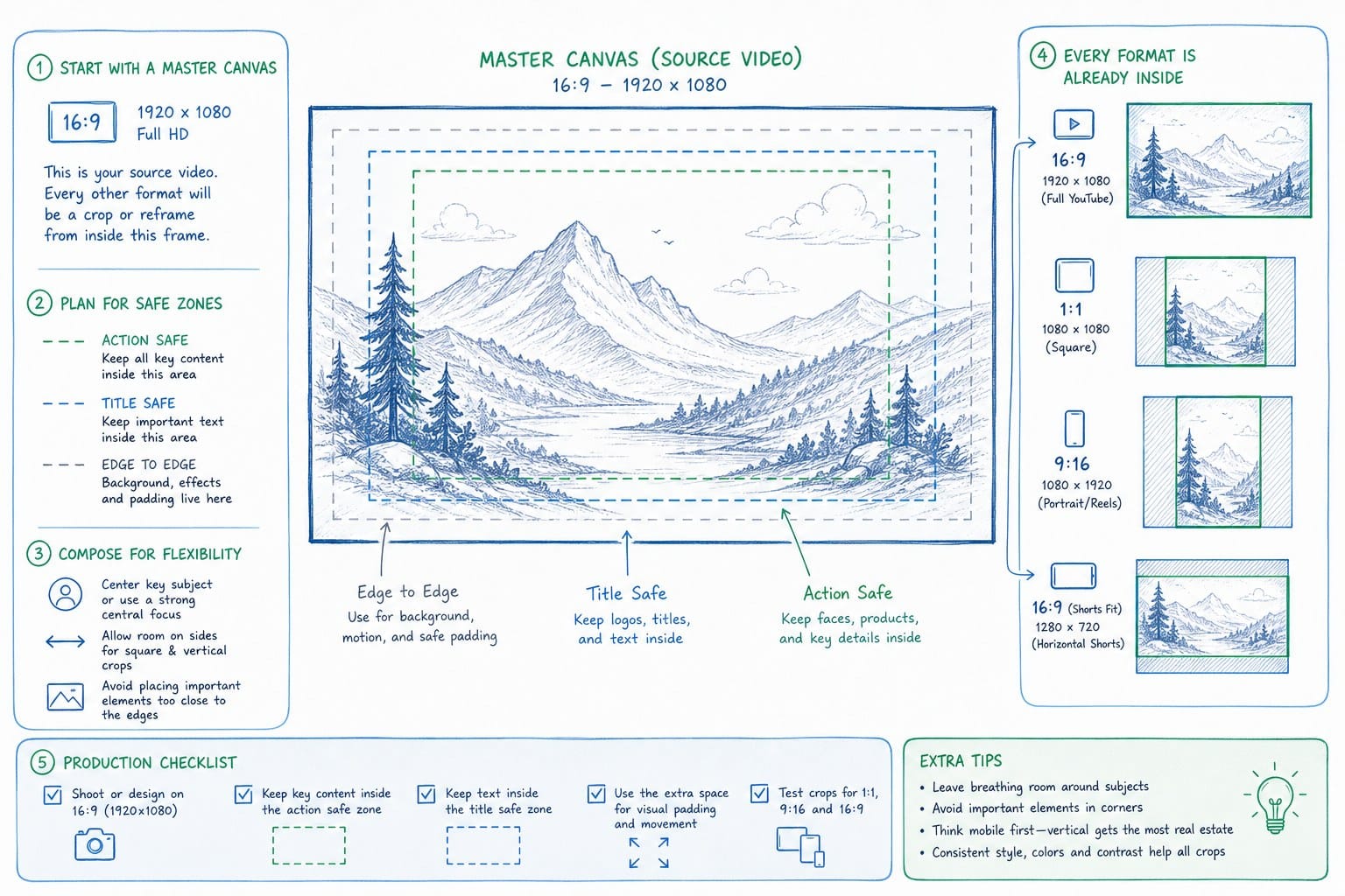 Infographic: How to structure your source video so every format is already inside it