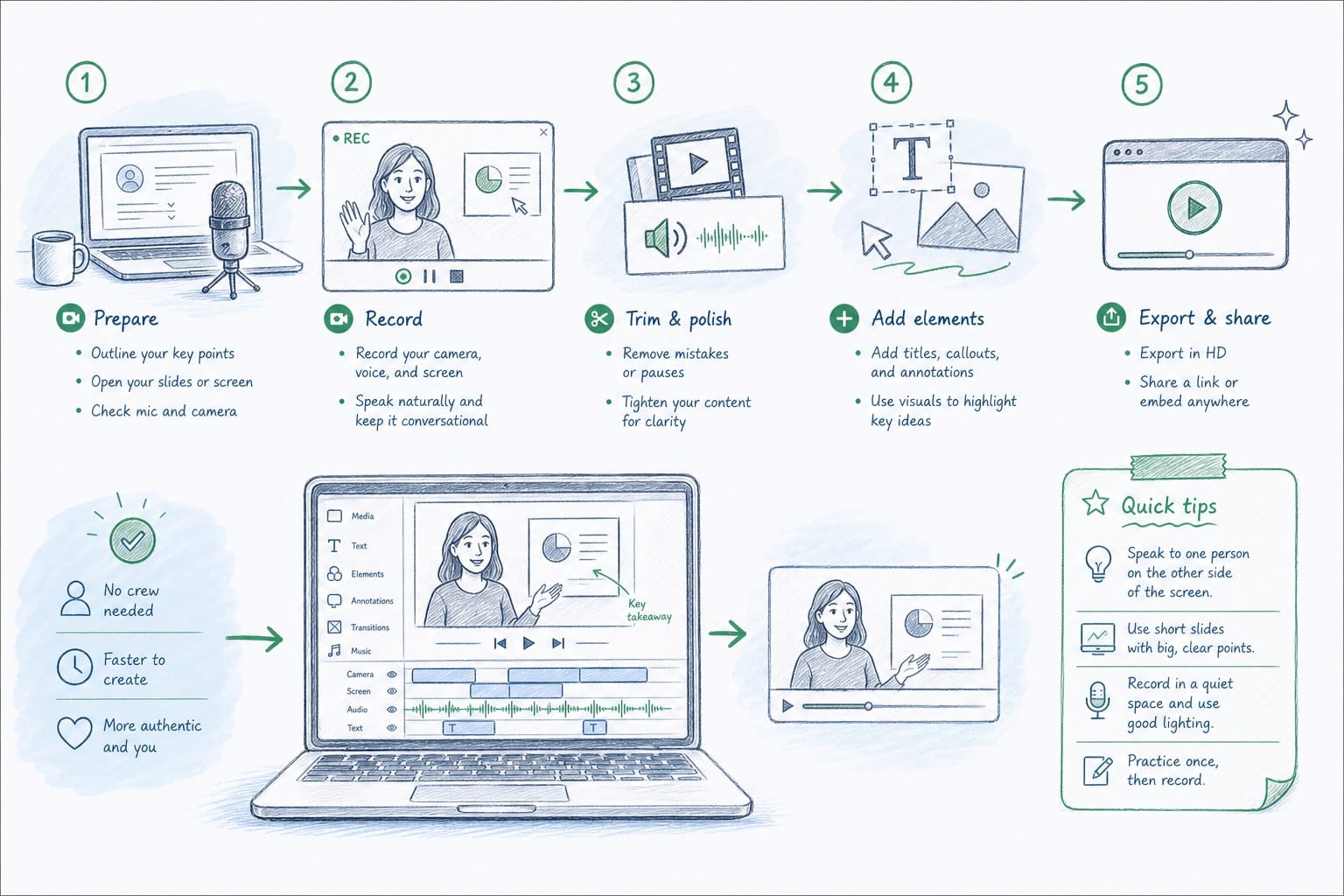 Infographic: Record and assemble your demo without a production crew