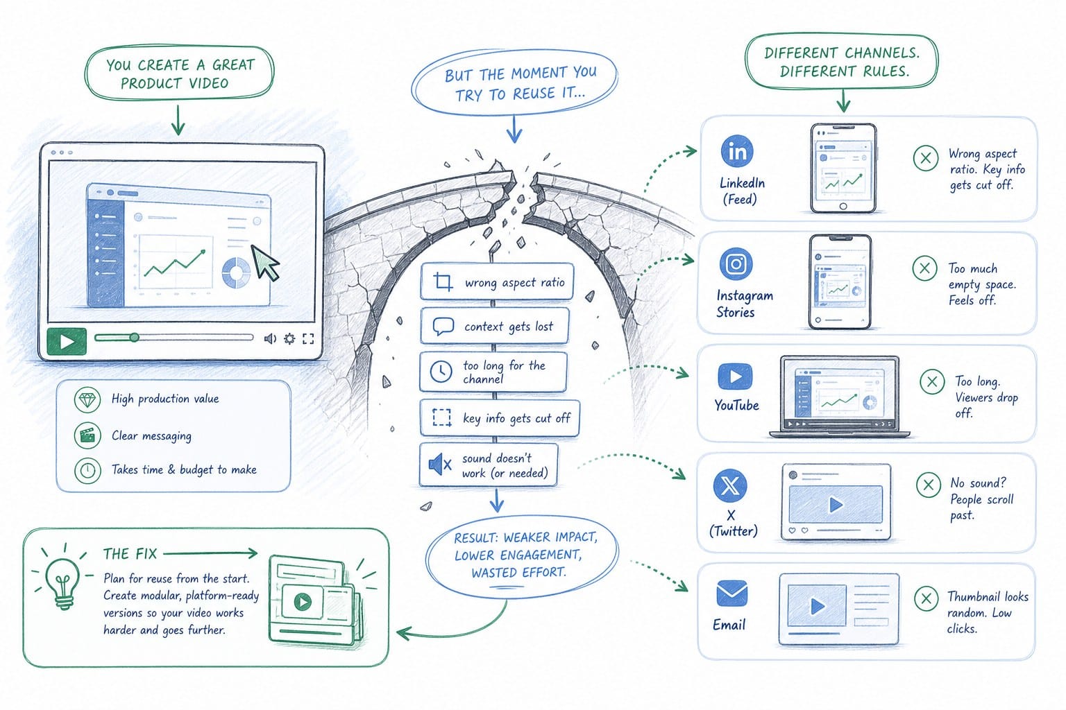 Infographic: Why most product videos break the moment you try to reuse them