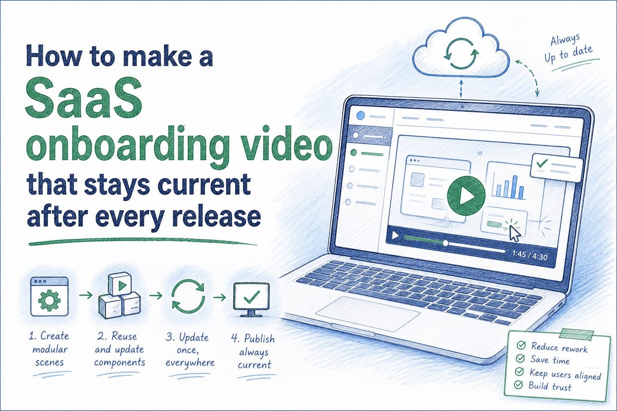 How to make a SaaS onboarding video that stays current after every release