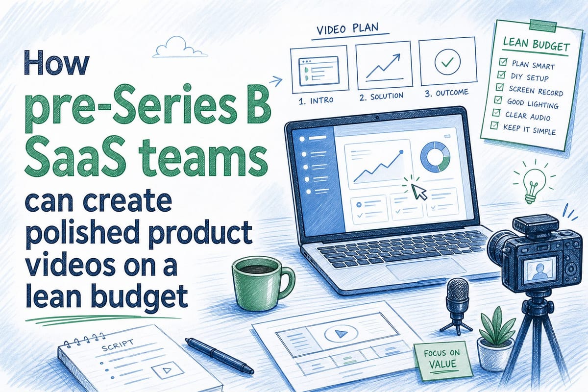How pre-Series B SaaS teams can create polished product videos on a lean budget