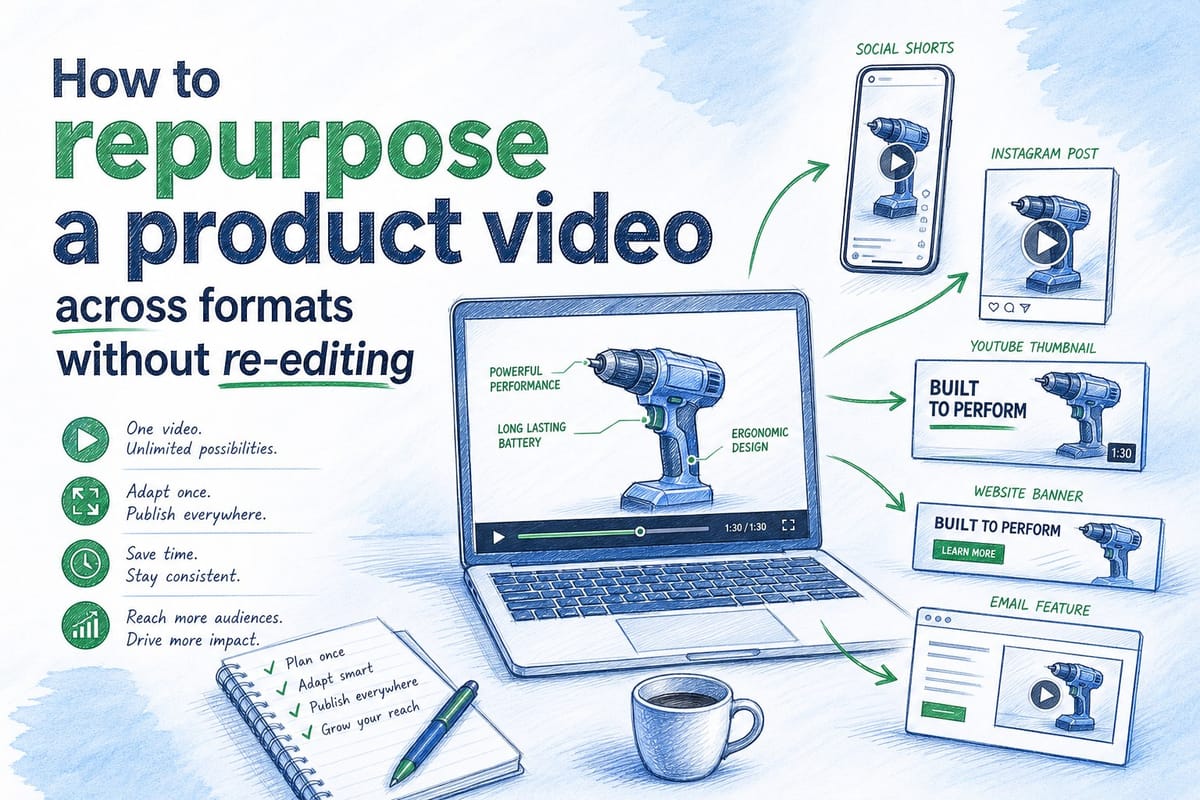 How to repurpose a product video across formats without re-editing