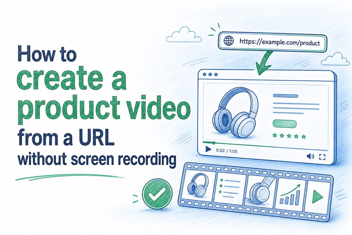How to create a product video from a URL without screen recording