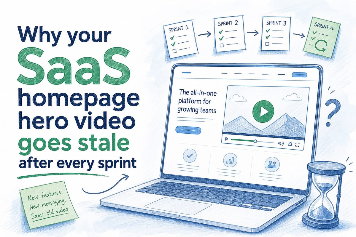 Why your SaaS homepage hero video goes stale after every sprint