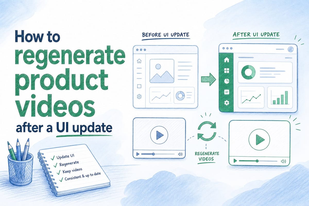 How to regenerate product videos after a UI update