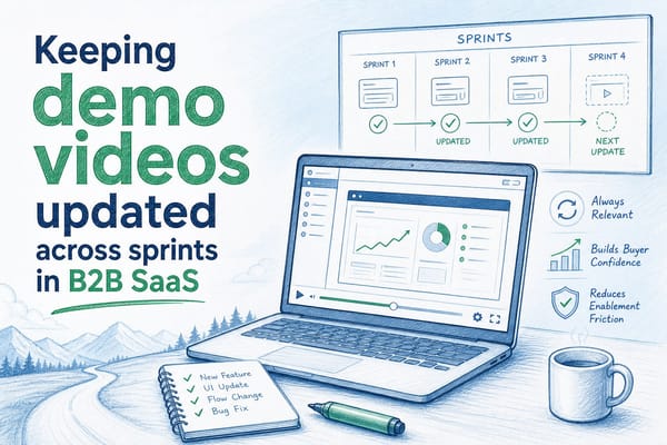 Keeping demo videos updated across sprints in B2B SaaS
