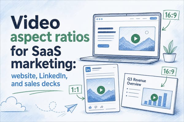Video aspect ratios for SaaS marketing: website, LinkedIn, and sales decks