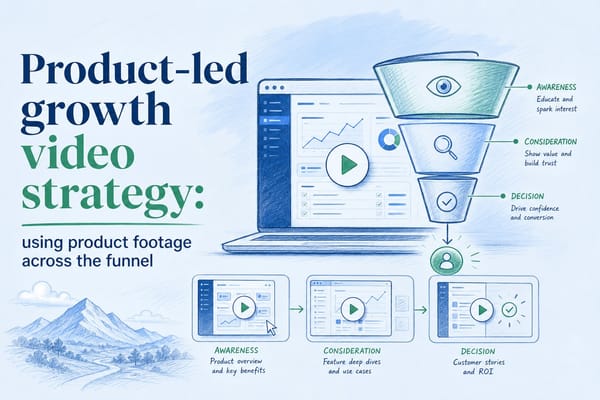 Product-led growth video strategy: using product footage across the funnel