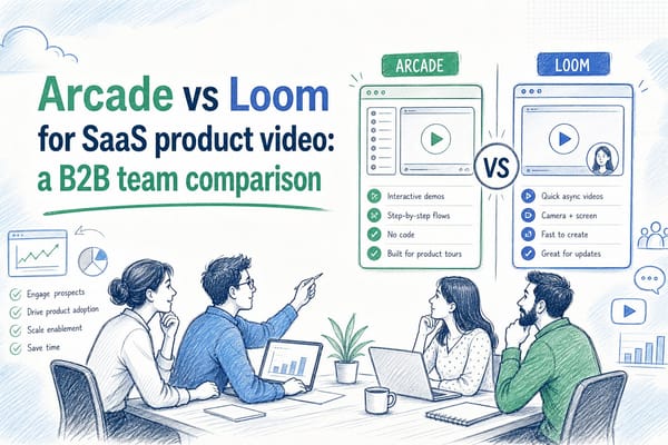 Arcade vs Loom for SaaS product video: a B2B team comparison