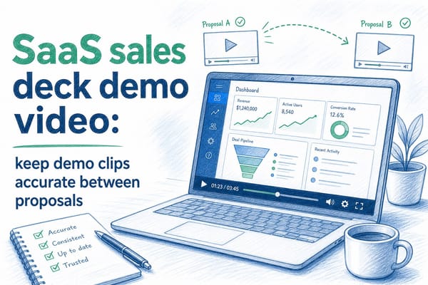 SaaS sales deck demo video: keep demo clips accurate between proposals