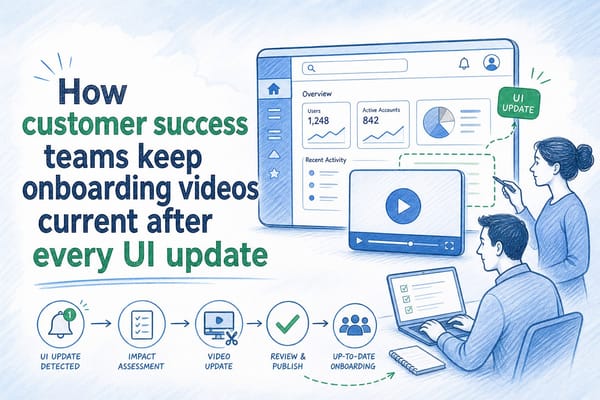 How customer success teams keep onboarding videos current after every UI update