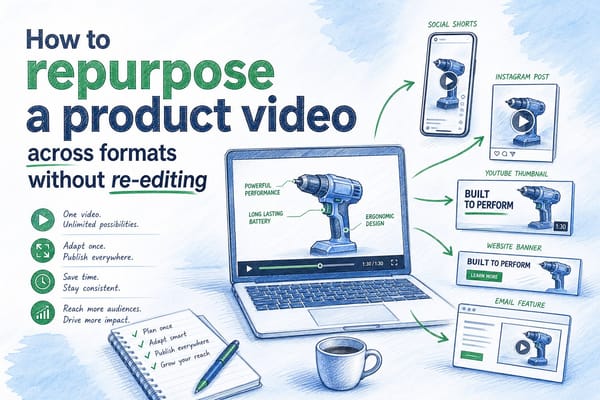 How to repurpose a product video across formats without re-editing