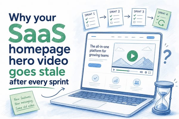 Why your SaaS homepage hero video goes stale after every sprint